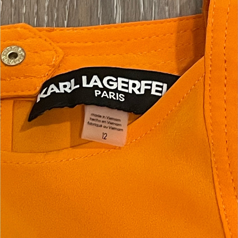 Karl Lagerfeld Paris Women's Belted Asymmetric-Hem Dress 12 NWT - Picture 7 of 8